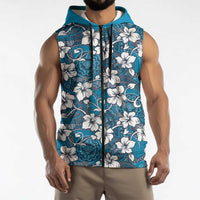 Karakarawa Bula Fiji Sleeveless Zip Hoodie Fijian Tapa Seamless Hibiscus LT14 - Polynesian Pride