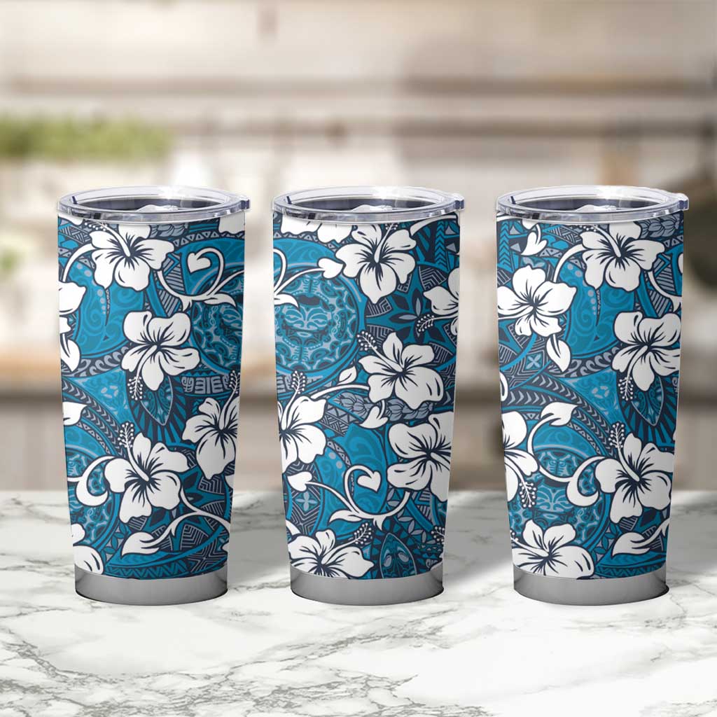 Karakarawa Bula Fiji Tumbler Cup Fijian Tapa Seamless Hibiscus LT14 - Polynesian Pride