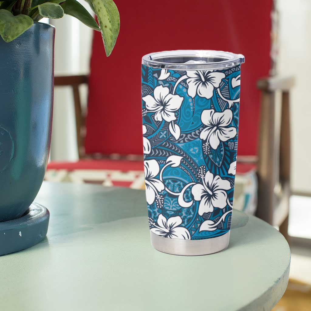 Karakarawa Bula Fiji Tumbler Cup Fijian Tapa Seamless Hibiscus LT14 - Polynesian Pride