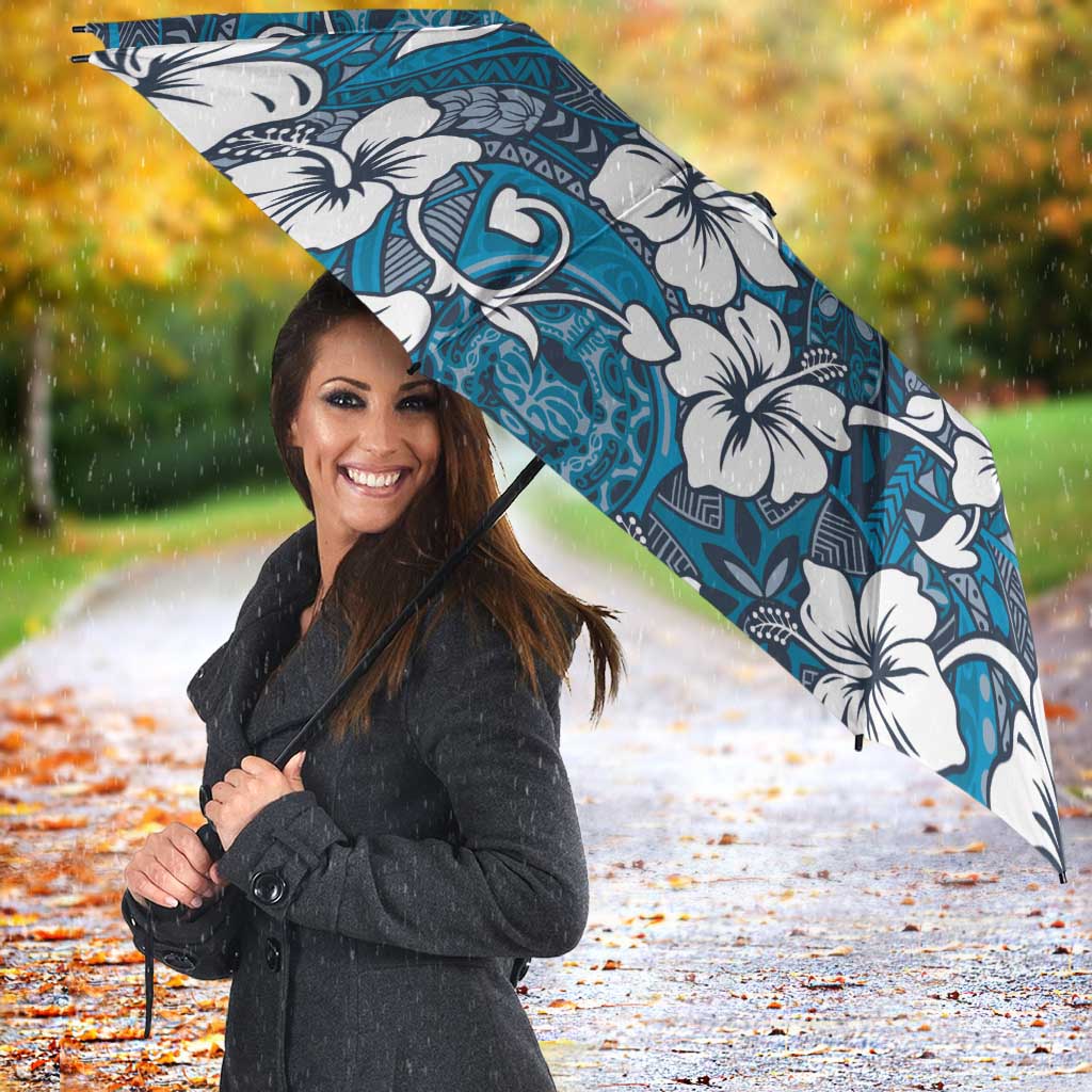 Karakarawa Bula Fiji Umbrella Fijian Tapa Seamless Hibiscus - Polynesian Pride