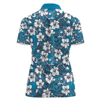 Karakarawa Bula Fiji Women Polo Shirt Fijian Tapa Seamless Hibiscus - Polynesian Pride