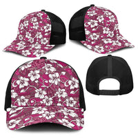Piqi Bula Fiji Baseball Net Cap Fijian Tapa Seamless Hibiscus - Polynesian Pride