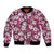 Piqi Bula Fiji Bomber Jacket Fijian Tapa Seamless Hibiscus - Polynesian Pride
