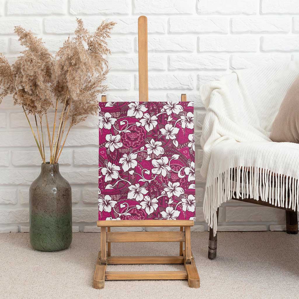 Piqi Bula Fiji Canvas Wall Art Fijian Tapa Seamless Hibiscus - Polynesian Pride