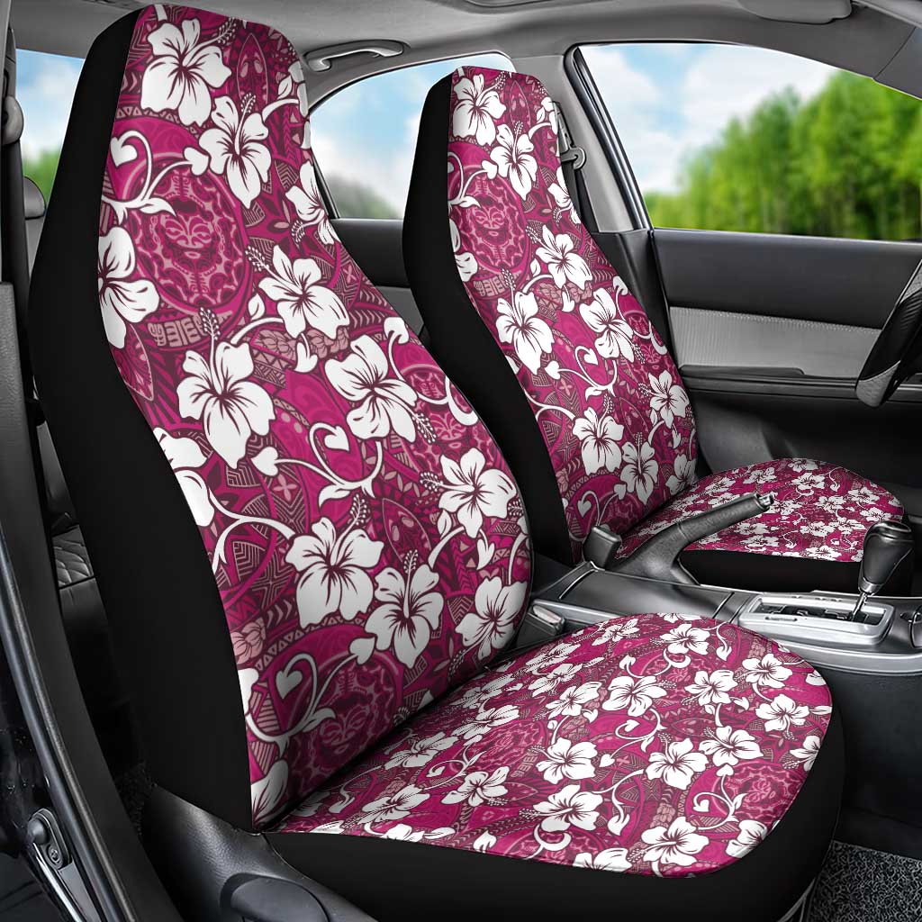Piqi Bula Fiji Car Seat Cover Fijian Tapa Seamless Hibiscus LT14 - Polynesian Pride