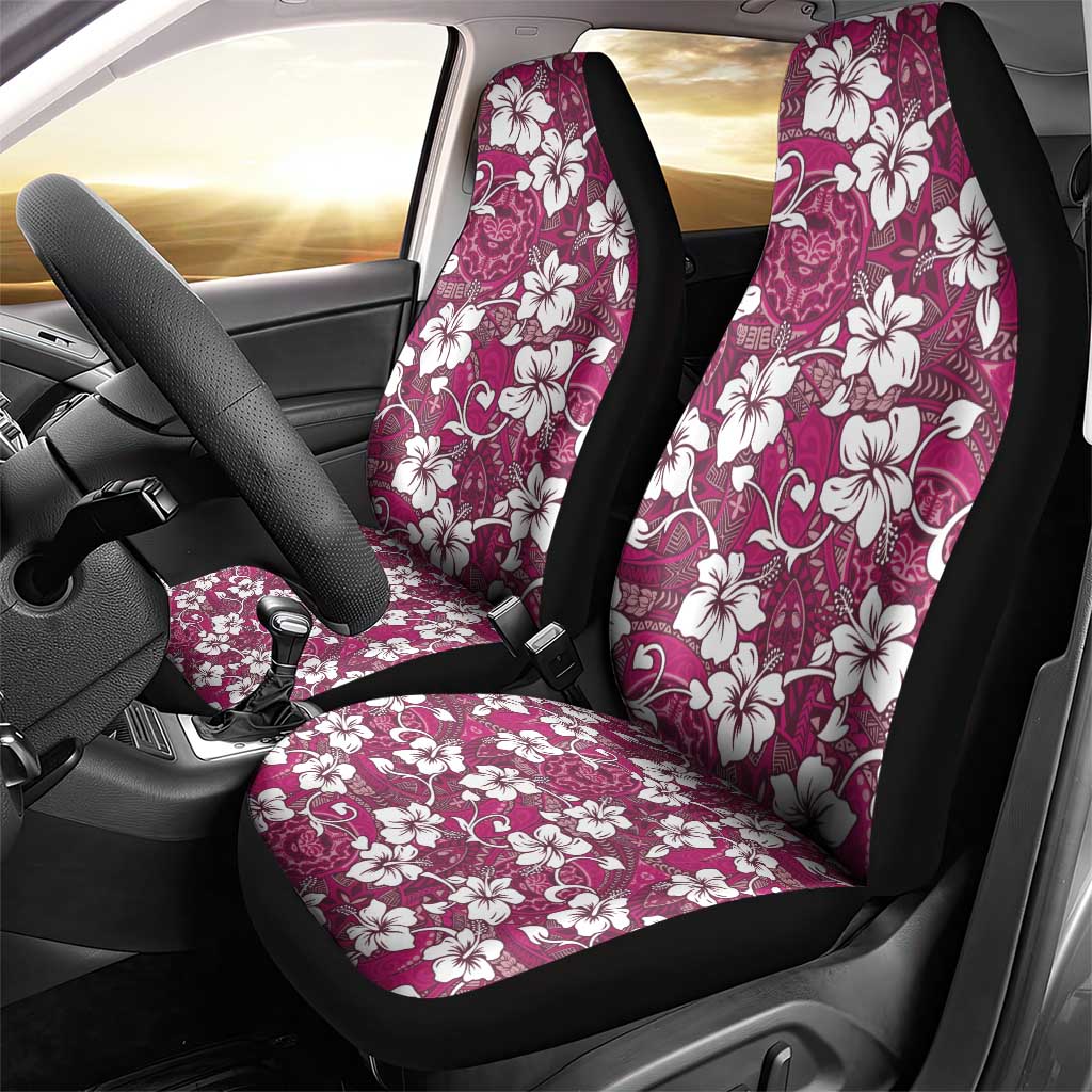 Piqi Bula Fiji Car Seat Cover Fijian Tapa Seamless Hibiscus LT14 - Polynesian Pride