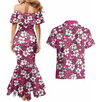 Piqi Bula Fiji Couples Matching Mermaid Dress and Hawaiian Shirt Fijian Tapa Seamless Hibiscus LT14 - Polynesian Pride