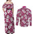 Piqi Bula Fiji Couples Matching Off Shoulder Maxi Dress and Long Sleeve Button Shirt Fijian Tapa Seamless Hibiscus - Polynesian Pride
