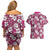 Piqi Bula Fiji Couples Matching Off Shoulder Short Dress and Hawaiian Shirt Fijian Tapa Seamless Hibiscus - Polynesian Pride