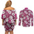 Piqi Bula Fiji Couples Matching Off Shoulder Short Dress and Long Sleeve Button Shirt Fijian Tapa Seamless Hibiscus - Polynesian Pride