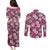 Piqi Bula Fiji Couples Matching Puletasi and Long Sleeve Button Shirt Fijian Tapa Seamless Hibiscus - Polynesian Pride