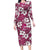 Piqi Bula Fiji Family Matching Long Sleeve Bodycon Dress and Hawaiian Shirt Fijian Tapa Seamless Hibiscus - Polynesian Pride