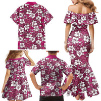 Piqi Bula Fiji Family Matching Mermaid Dress and Hawaiian Shirt Fijian Tapa Seamless Hibiscus LT14 - Polynesian Pride