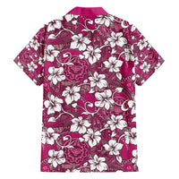 Piqi Bula Fiji Family Matching Off Shoulder Maxi Dress and Hawaiian Shirt Fijian Tapa Seamless Hibiscus LT14 - Polynesian Pride
