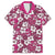Piqi Bula Fiji Family Matching Off Shoulder Short Dress and Hawaiian Shirt Fijian Tapa Seamless Hibiscus - Polynesian Pride