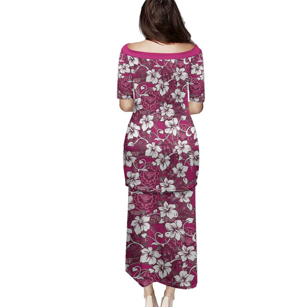 Piqi Bula Fiji Family Matching Puletasi and Hawaiian Shirt Fijian Tapa Seamless Hibiscus LT14 - Polynesian Pride