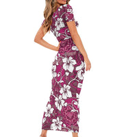 Piqi Bula Fiji Family Matching Short Sleeve Bodycon Dress and Hawaiian Shirt Fijian Tapa Seamless Hibiscus LT14 - Polynesian Pride