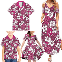 Piqi Bula Fiji Family Matching Summer Maxi Dress and Hawaiian Shirt Fijian Tapa Seamless Hibiscus LT14 - Polynesian Pride