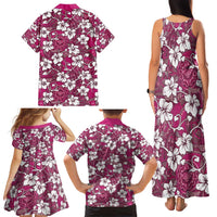 Piqi Bula Fiji Family Matching Tank Maxi Dress and Hawaiian Shirt Fijian Tapa Seamless Hibiscus LT14 - Polynesian Pride