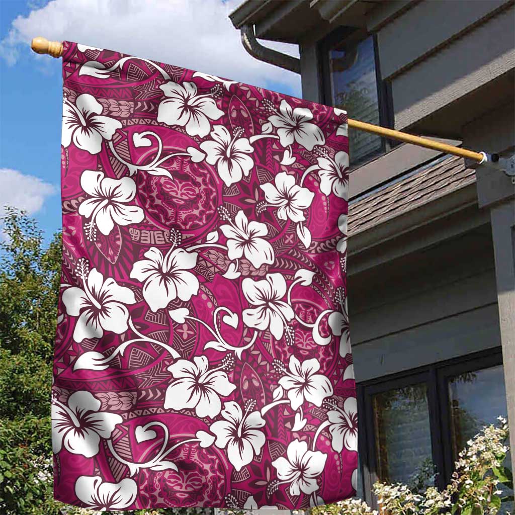 Piqi Bula Fiji Garden Flag Fijian Tapa Seamless Hibiscus - Polynesian Pride