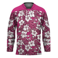 Piqi Bula Fiji Hockey Jersey Fijian Tapa Seamless Hibiscus LT14 Unisex Pink - Polynesian Pride