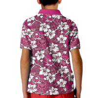 Piqi Bula Fiji Kid Polo Shirt Fijian Tapa Seamless Hibiscus LT14 - Polynesian Pride