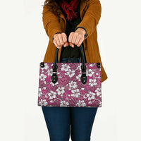 Piqi Bula Fiji Leather Bag Fijian Tapa Seamless Hibiscus - Polynesian Pride