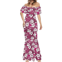 Piqi Bula Fiji Mermaid Dress Fijian Tapa Seamless Hibiscus LT14 - Polynesian Pride