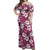 Piqi Bula Fiji Off Shoulder Maxi Dress Fijian Tapa Seamless Hibiscus - Polynesian Pride