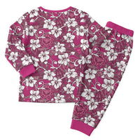 Piqi Bula Fiji Christmas Pajama Set Fijian Tapa Seamless Hibiscus - Polynesian Pride