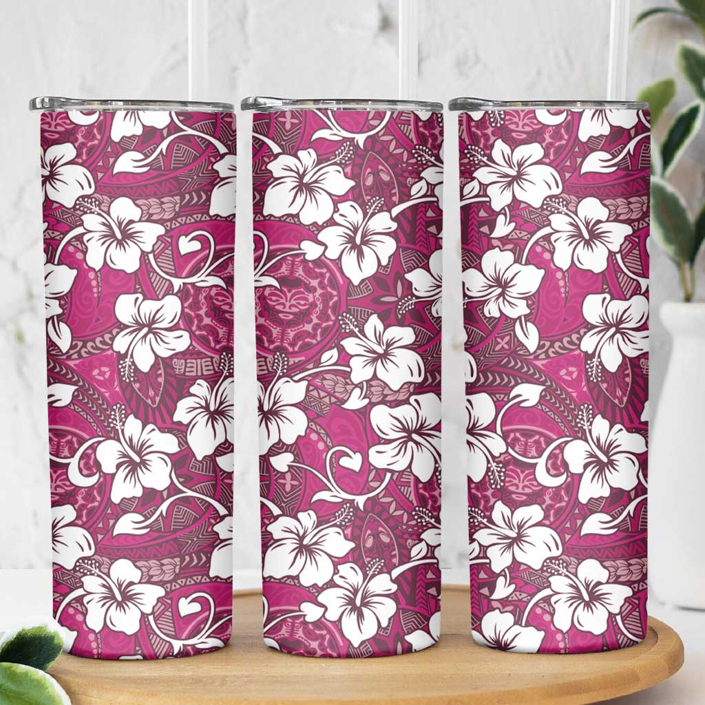 Piqi Bula Fiji Skinny Tumbler Fijian Tapa Seamless Hibiscus LT14 - Polynesian Pride