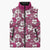 Piqi Bula Fiji Sleeveless Puffer Jacket Fijian Tapa Seamless Hibiscus - Polynesian Pride