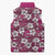 Piqi Bula Fiji Sleeveless Puffer Jacket Fijian Tapa Seamless Hibiscus - Polynesian Pride
