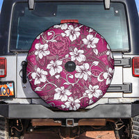 Piqi Bula Fiji Spare Tire Cover Fijian Tapa Seamless Hibiscus LT14 Pink - Polynesian Pride