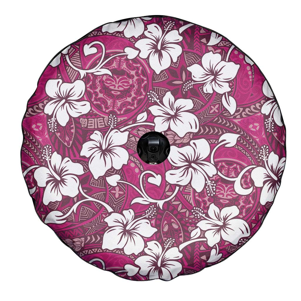 Piqi Bula Fiji Spare Tire Cover Fijian Tapa Seamless Hibiscus LT14 - Polynesian Pride