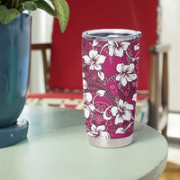 Piqi Bula Fiji Tumbler Cup Fijian Tapa Seamless Hibiscus - Polynesian Pride