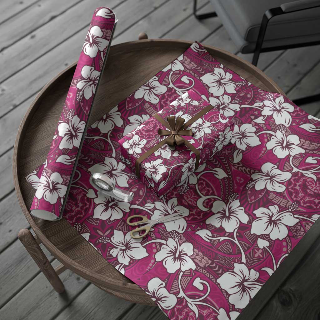 Piqi Bula Fiji Wrapping Paper Fijian Tapa Seamless Hibiscus LT14 - Polynesian Pride