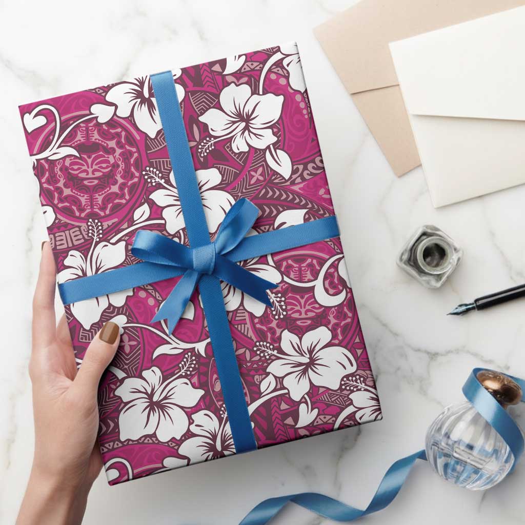 Piqi Bula Fiji Wrapping Paper Fijian Tapa Seamless Hibiscus LT14 - Polynesian Pride