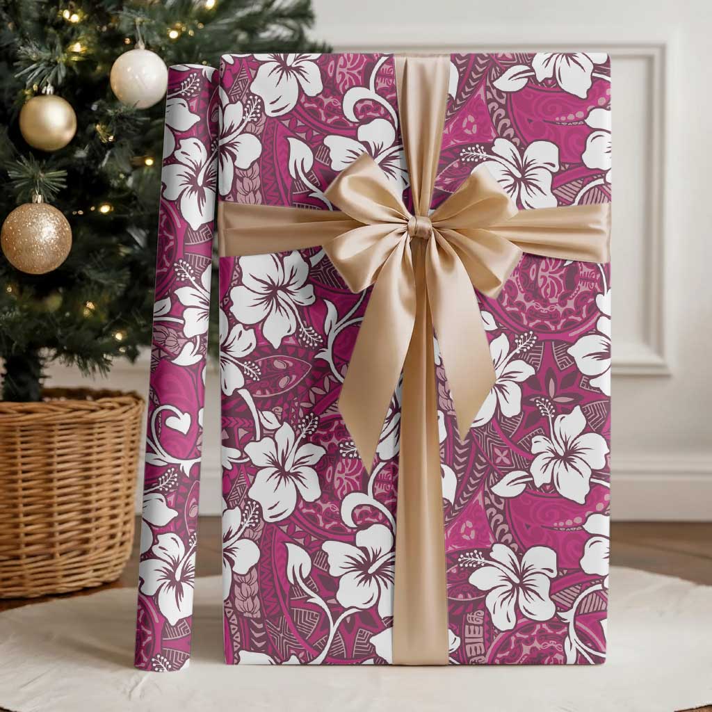 Piqi Bula Fiji Wrapping Paper Fijian Tapa Seamless Hibiscus LT14 - Polynesian Pride