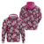 Piqi Bula Fiji Zip Hoodie Fijian Tapa Seamless Hibiscus - Polynesian Pride