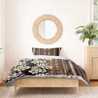 Bula Fiji Masi Bedding Set Tapa Tropical Hibiscus Half Stylized - Polynesian Pride