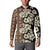 Bula Fiji Masi Button Sweatshirt Tapa Tropical Hibiscus Half Stylized - Polynesian Pride