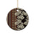 Bula Fiji Masi Ceramic Ornament Tapa Tropical Hibiscus Half Stylized - Polynesian Pride