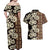 Bula Fiji Masi Couples Matching Off Shoulder Maxi Dress and Hawaiian Shirt Tapa Tropical Hibiscus Half Stylized - Polynesian Pride