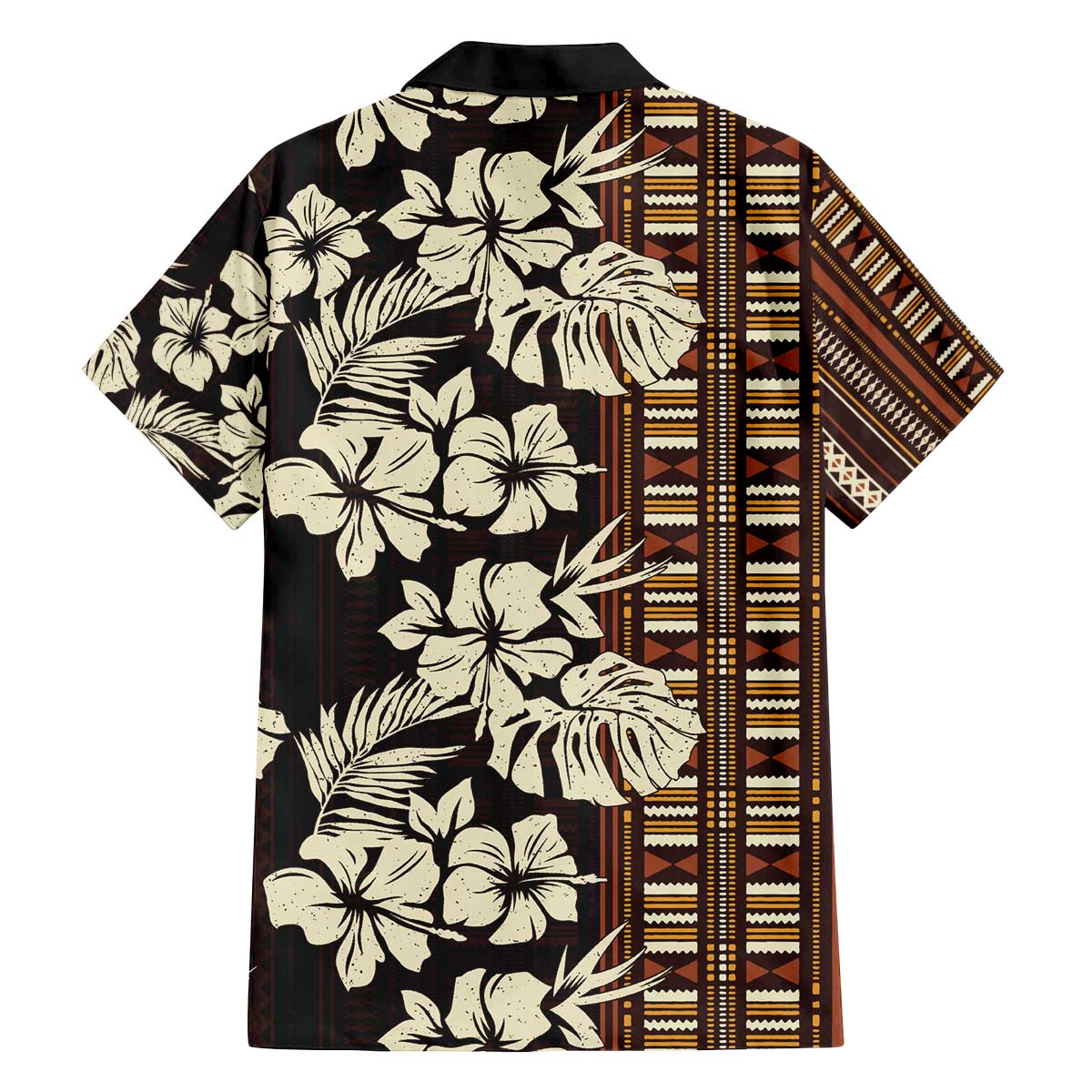 Bula Fiji Masi Family Matching Off The Shoulder Long Sleeve Dress and Hawaiian Shirt Tapa Tropical Hibiscus Half Stylized LT14 - Polynesian Pride
