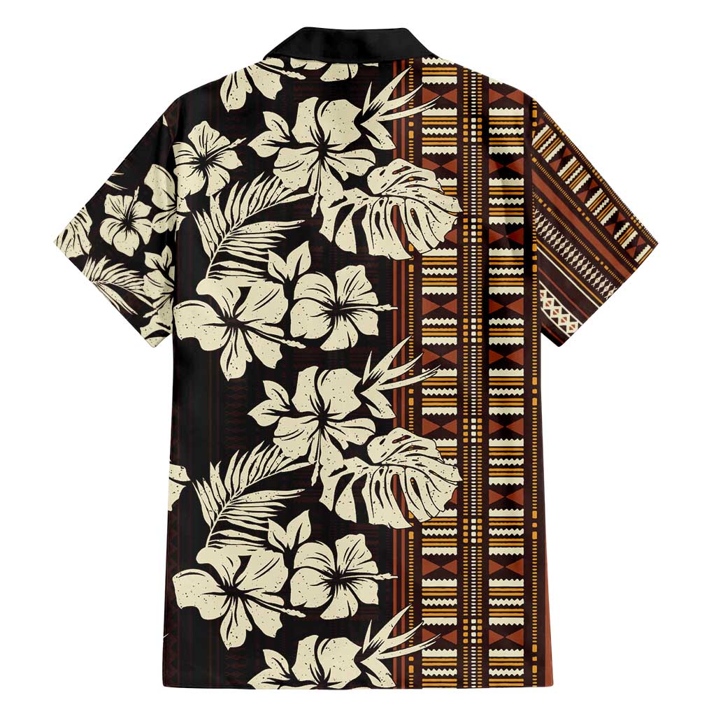 Bula Fiji Masi Family Matching Off Shoulder Maxi Dress and Hawaiian Shirt Tapa Tropical Hibiscus Half Stylized LT14 - Polynesian Pride