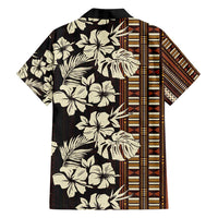 Bula Fiji Masi Family Matching Off Shoulder Maxi Dress and Hawaiian Shirt Tapa Tropical Hibiscus Half Stylized LT14 - Polynesian Pride