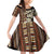 Bula Fiji Masi Family Matching Off Shoulder Short Dress and Hawaiian Shirt Tapa Tropical Hibiscus Half Stylized - Polynesian Pride