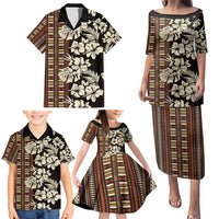Bula Fiji Masi Family Matching Puletasi and Hawaiian Shirt Tapa Tropical Hibiscus Half Stylized LT14 - Polynesian Pride
