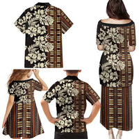 Bula Fiji Masi Family Matching Puletasi and Hawaiian Shirt Tapa Tropical Hibiscus Half Stylized LT14 - Polynesian Pride